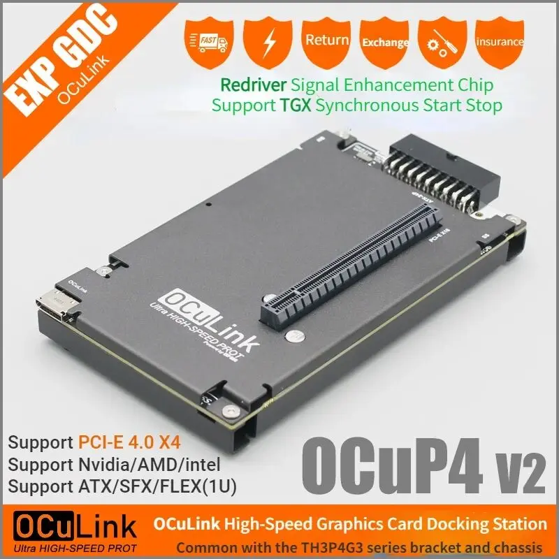 OCuP4V2 OCuLink GPU Dock w ReD - đánh giá và giá External Gpu Dock Pcie 4.0 Oculink