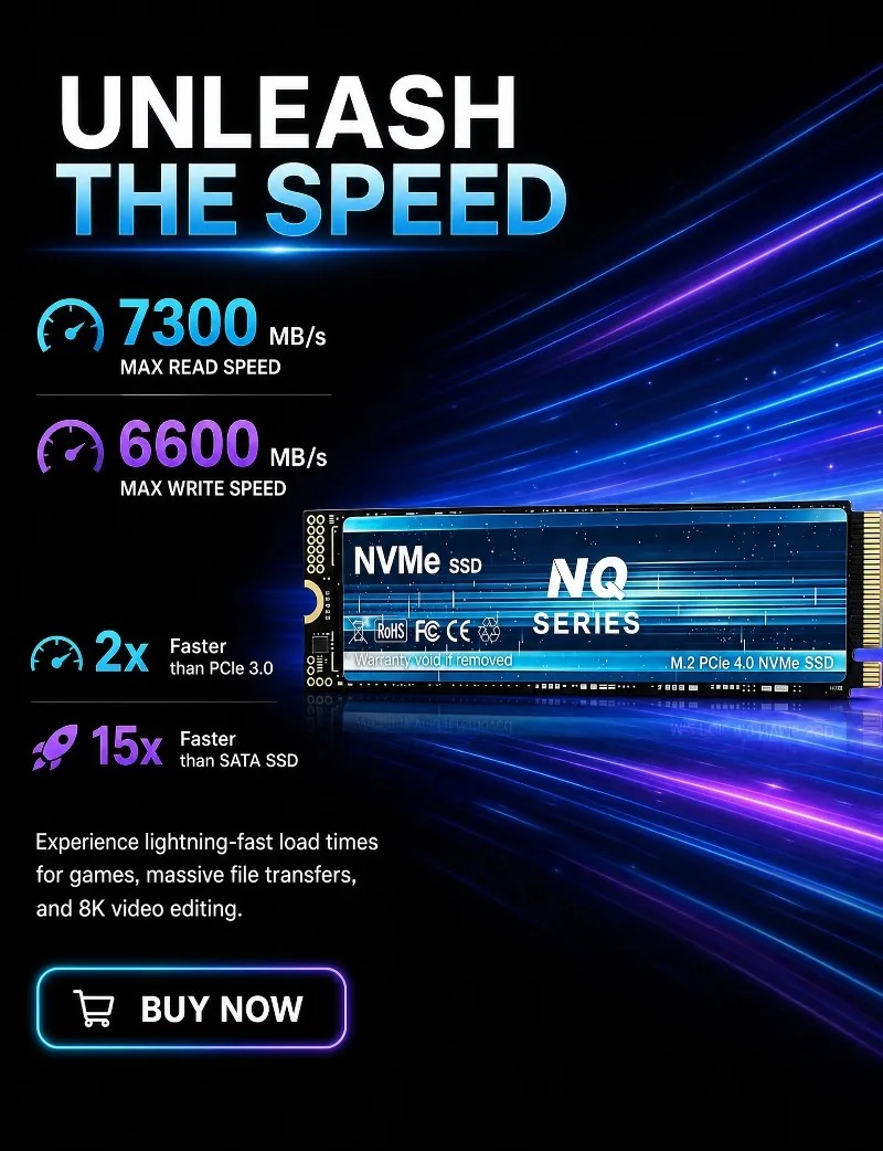 NQ 2TB 4TB SSD M.2 NVMe Intern - đánh giá và giá M.2 Nvme 4Tb Pcie 4.0 Ssd