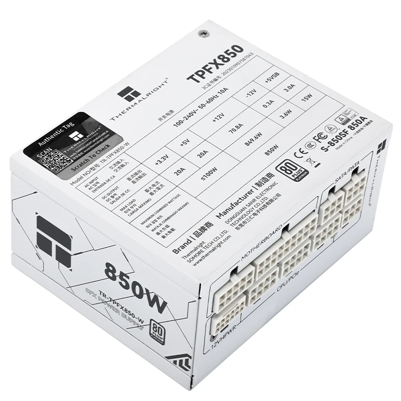 Thermalright TR-TPFX850 White  - đánh giá và giá Sfx Power Supply 850W Gold