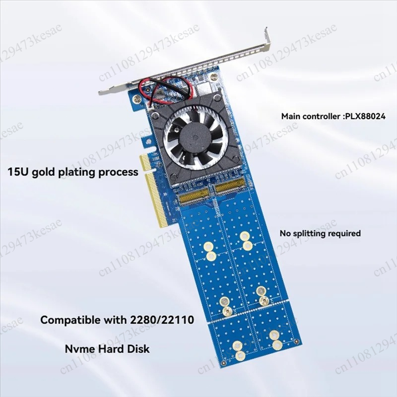 PCIe 4.0 NVMe M.2 Expansion Ca - đánh giá và giá Quad M.2 Nvme Pcie Bifurcation Card